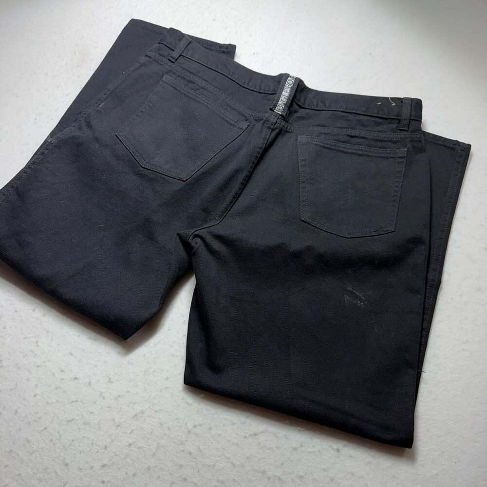 Bugle Boy Vintage Black Denim Jeans Size 38W 30L
